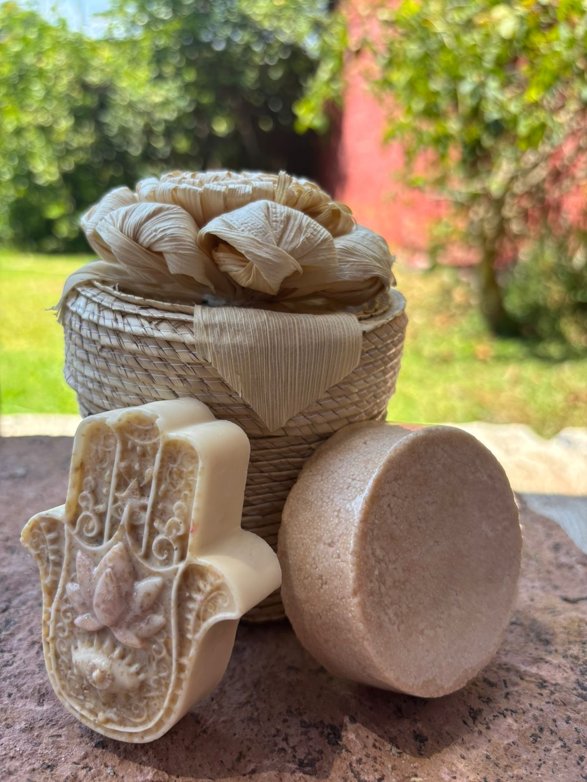 Shampoo y acondicionador solido de almendras