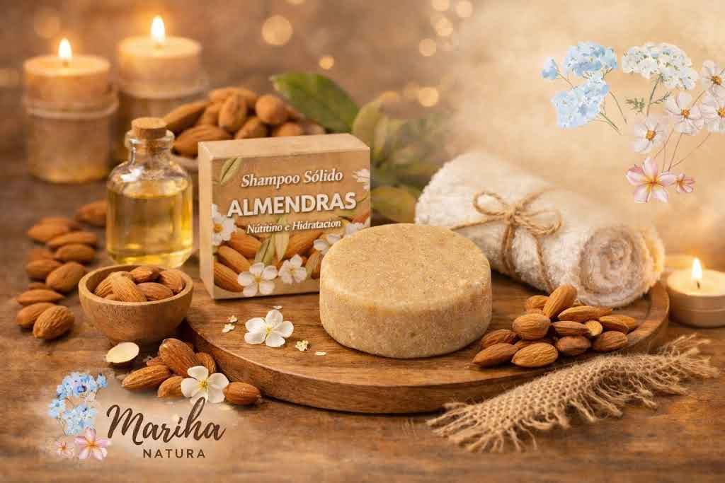 Shampoo y acondicionador solido de almendras